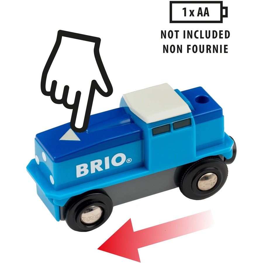 BRIO® WORLD Blaue Batterie - Frachtlok 33130