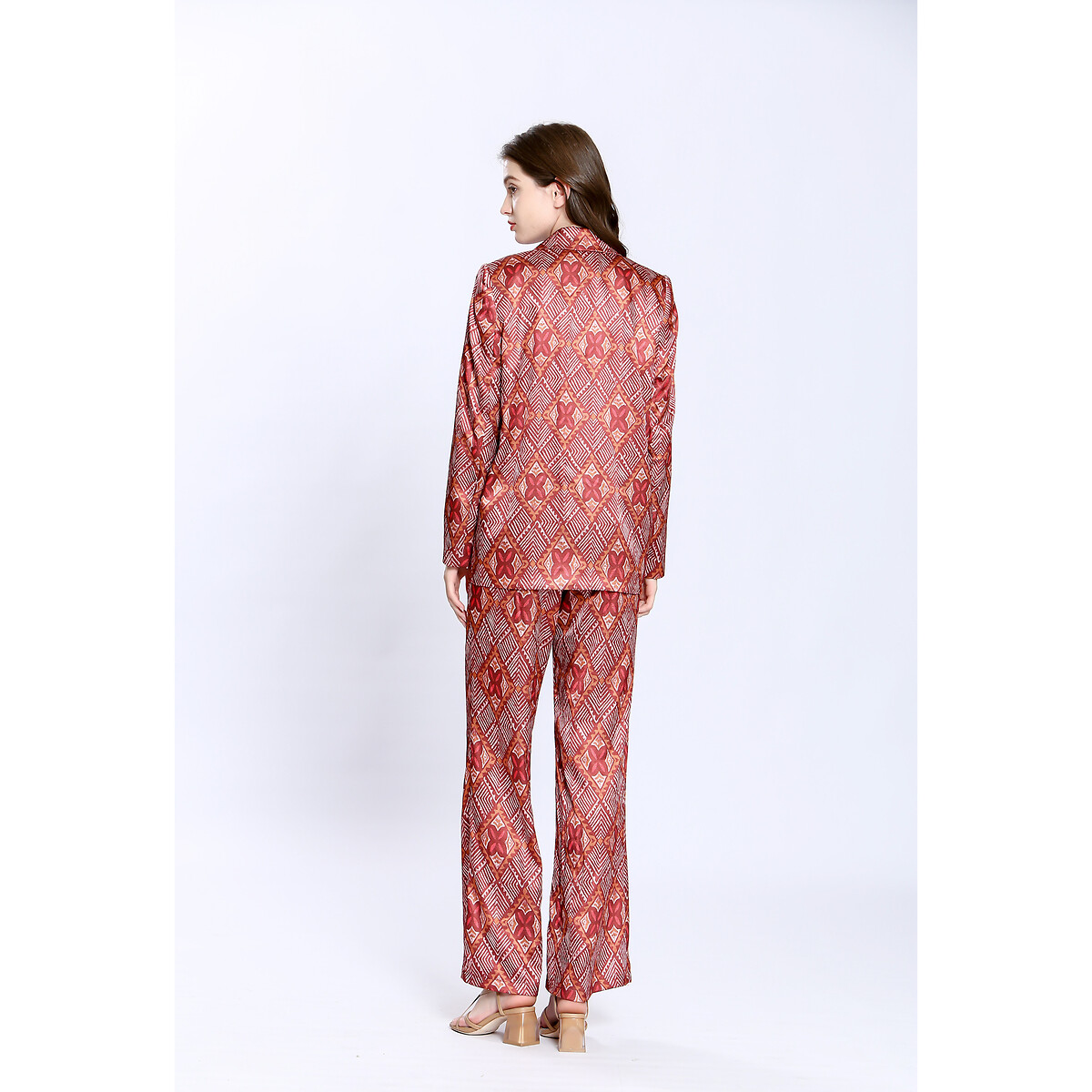 ATÉ BREVE<br>Calças retas estampadas