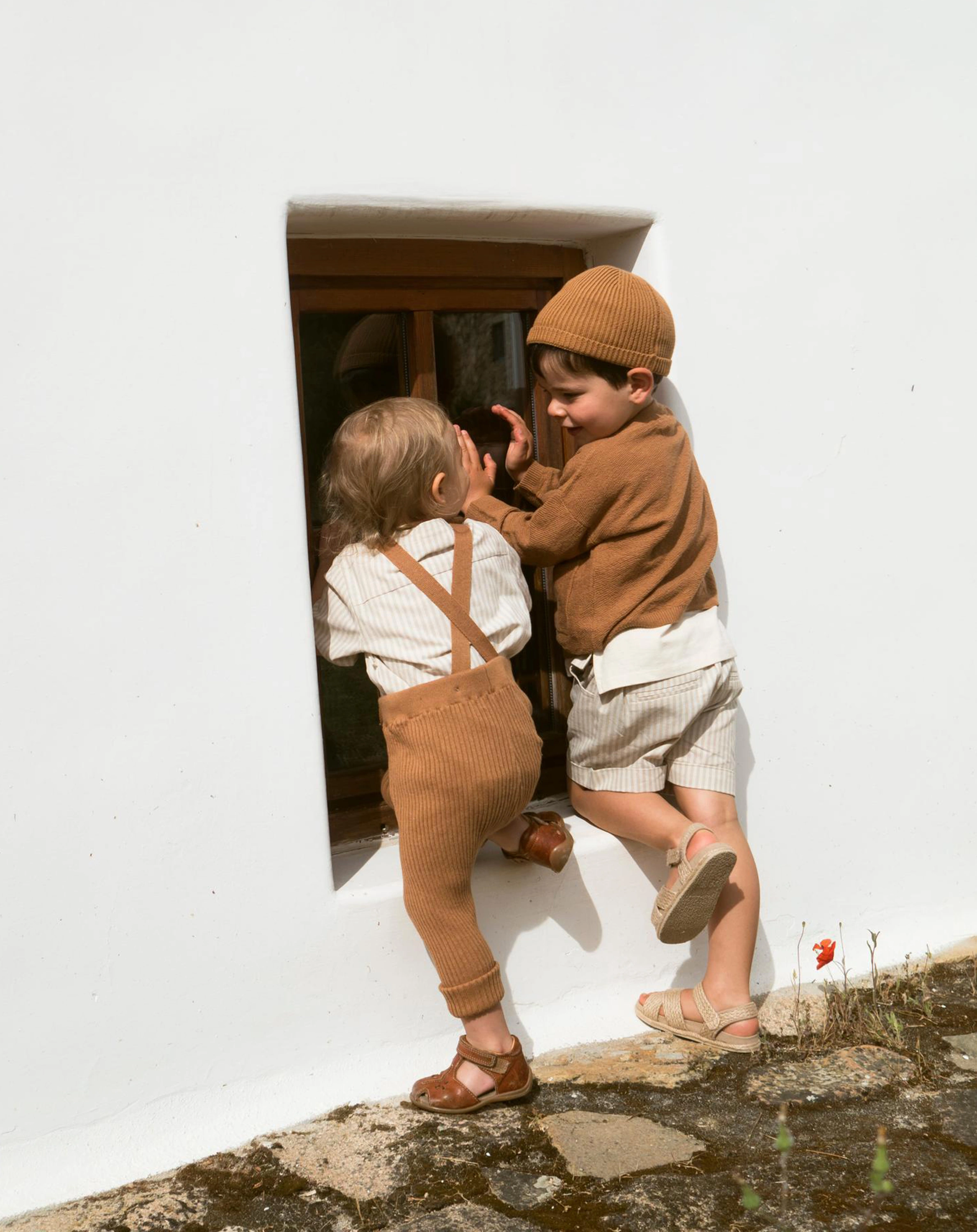 Shorts NMMDIOGO gestreift in turtledove