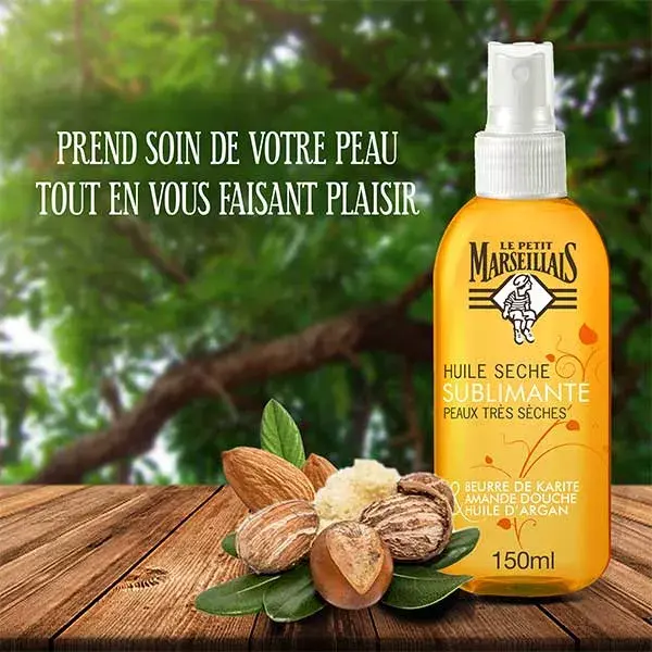 Óleo Seco Sublime Le Petit Marseillais com Karité, Amêndoa Doce e Argan 150ml