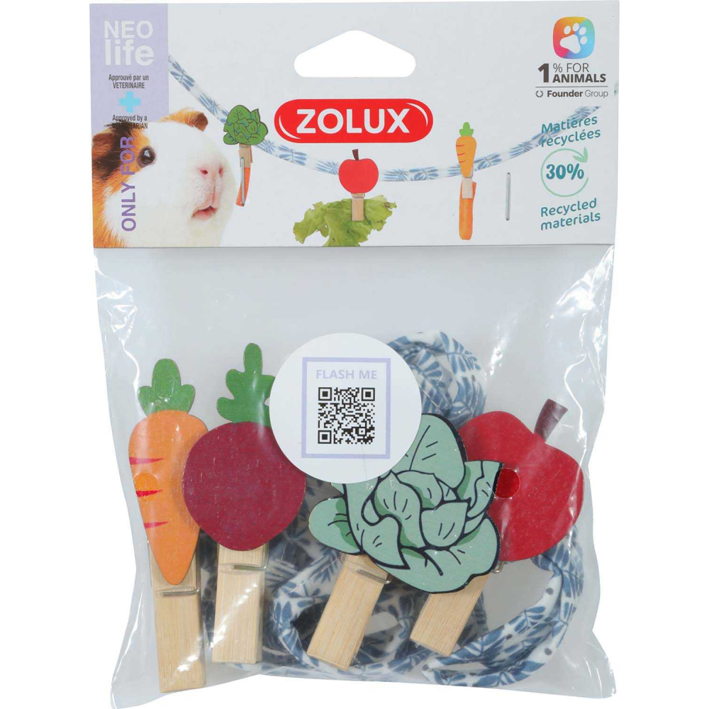 Corde avec friandises pour cochon d'inde neolife 150 cm