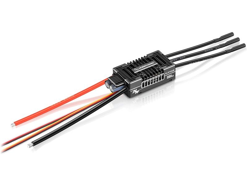 Hobbywing Brushless Regler Platinum Pro V5.1 150 A, 3-8S, B Brushless ESC für Helikopter- und Starrflügler-Modelle