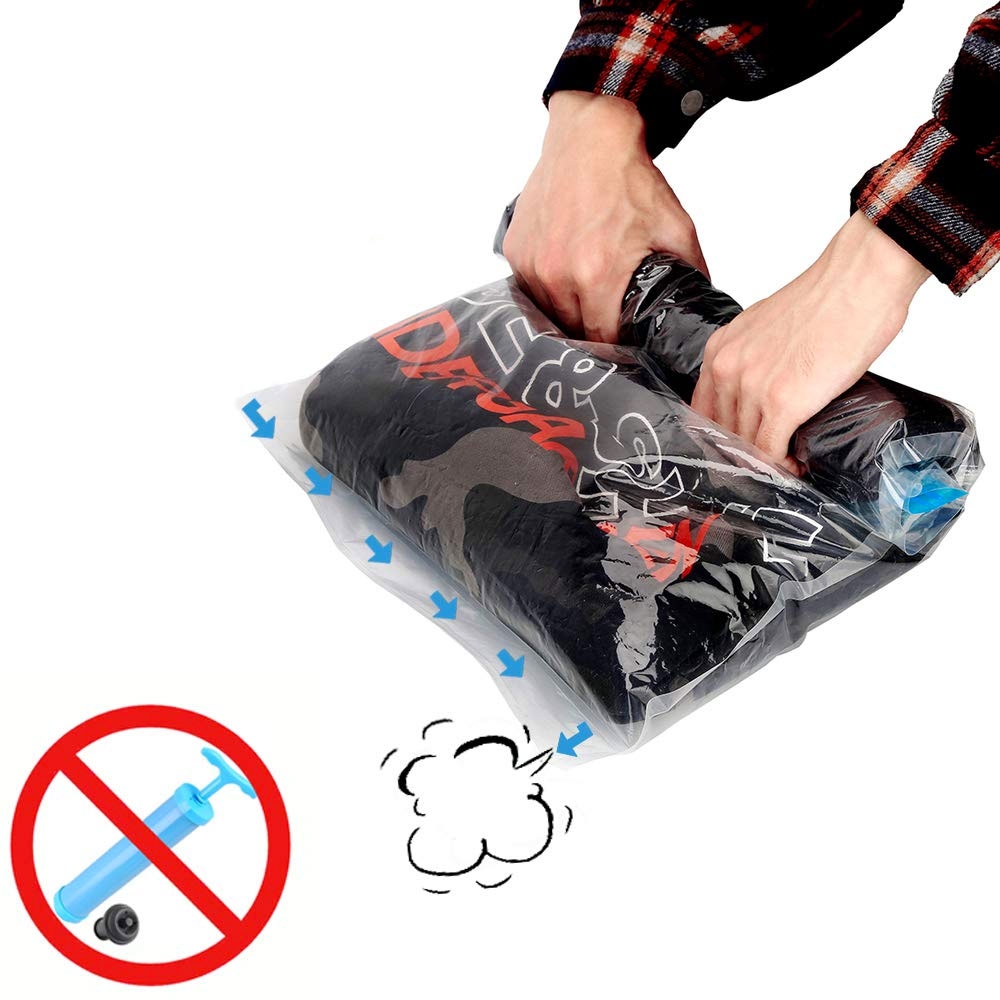 (10er Set) 35x50cm Koffer Organizer Reise Gepäck Space Bags Kompressions Vakuum Beutel (ohne Staubsauger)