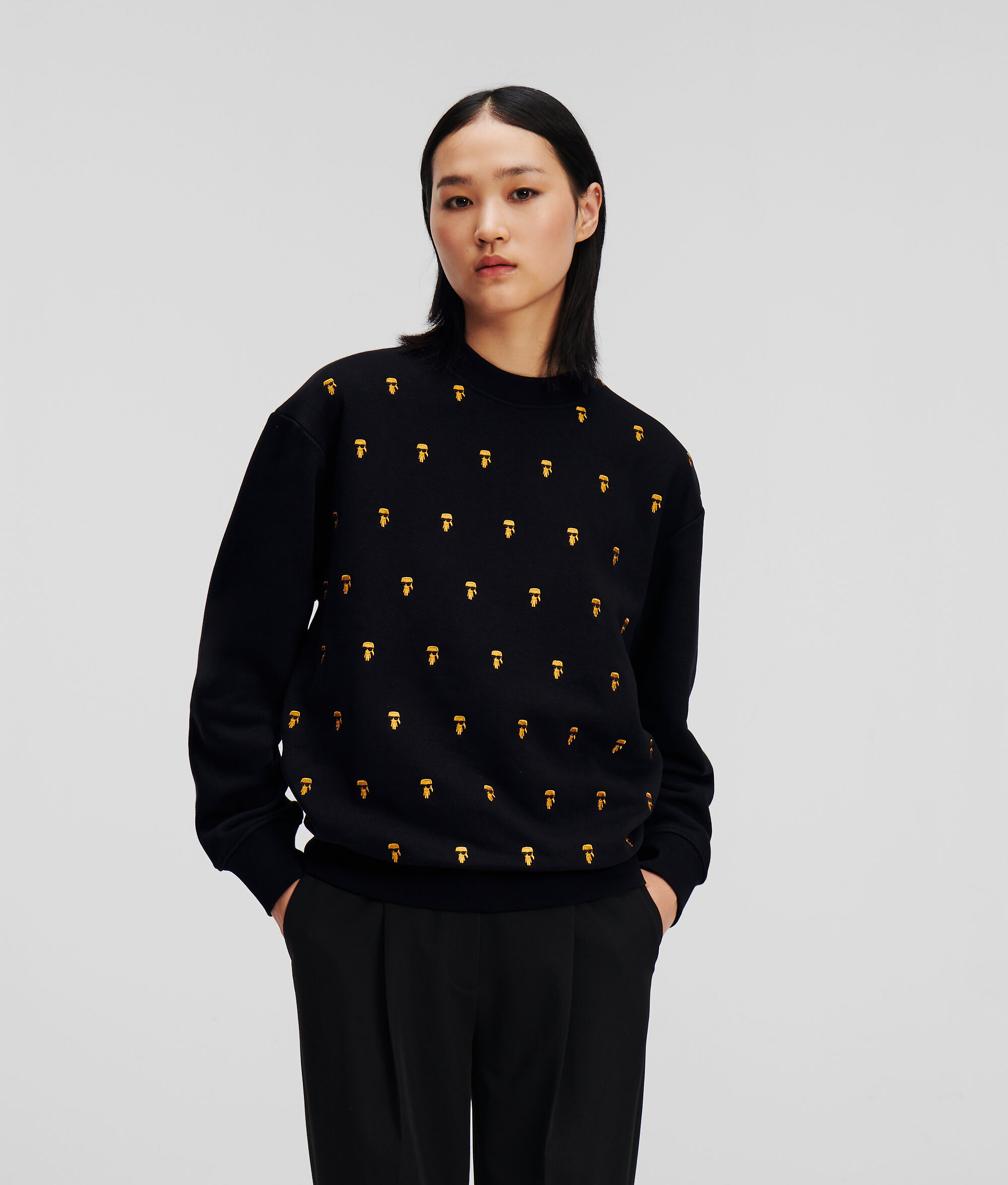SWEAT-SHIRT À BRODERIE MÉTALLISÉE K/IKONIK