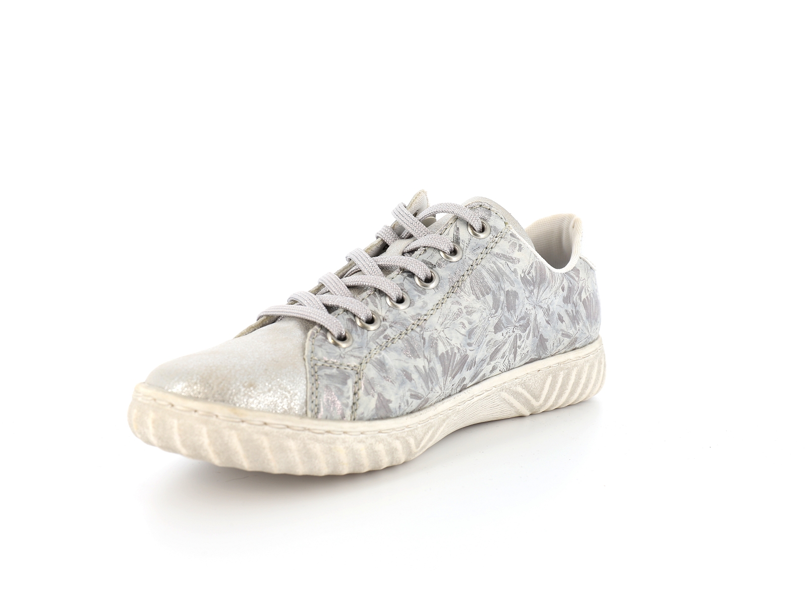 Rieker-N0900 Cuir Argent