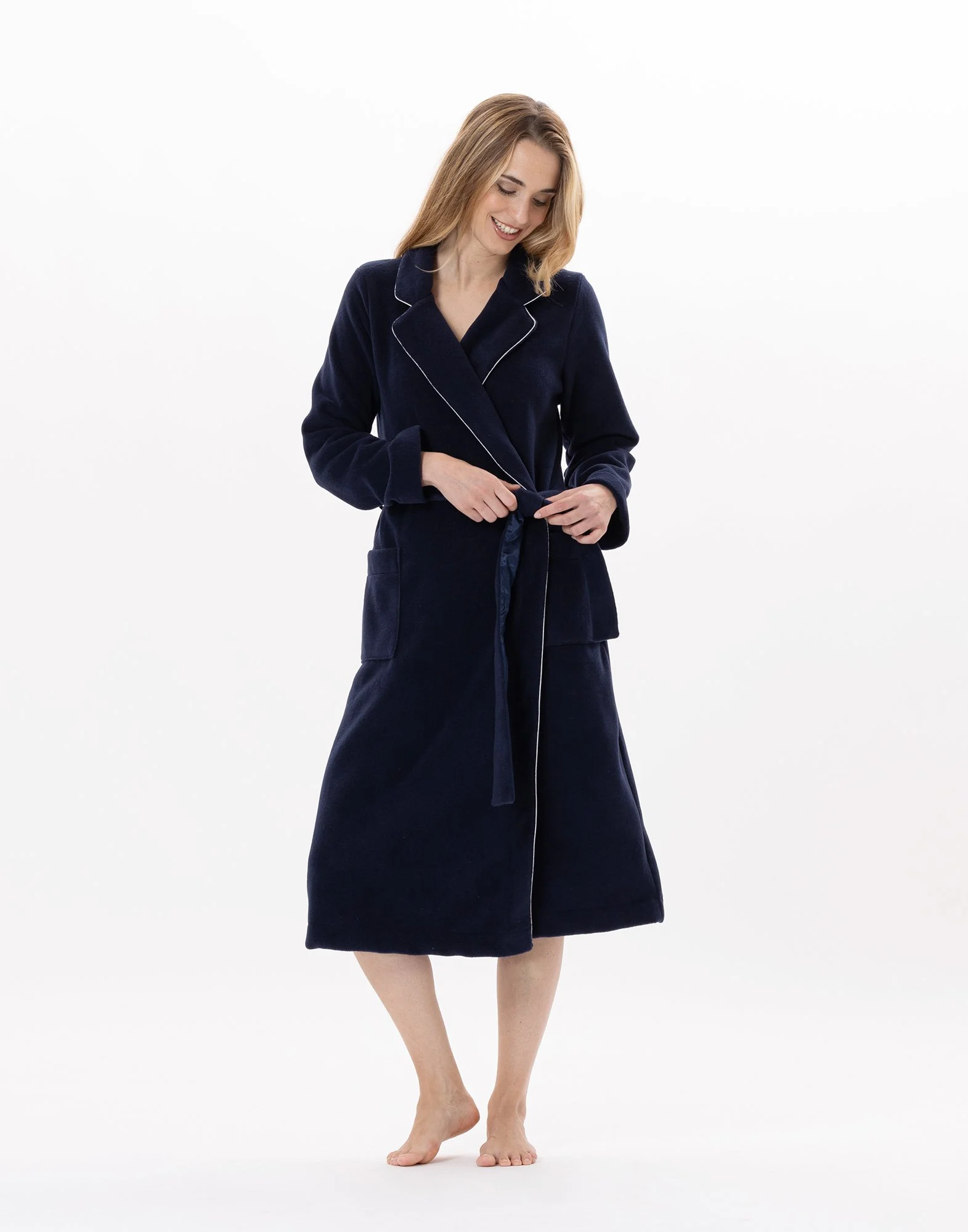 ESSENTIEL 865 - Peignoir en polaire | Bleu