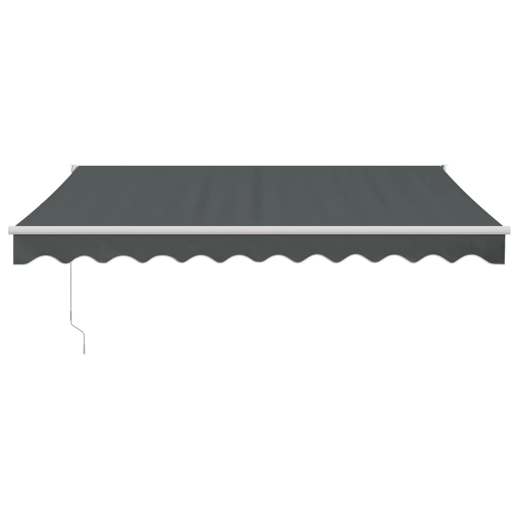 Auvent rétractable anthracite 3x2,5 m tissu et aluminium