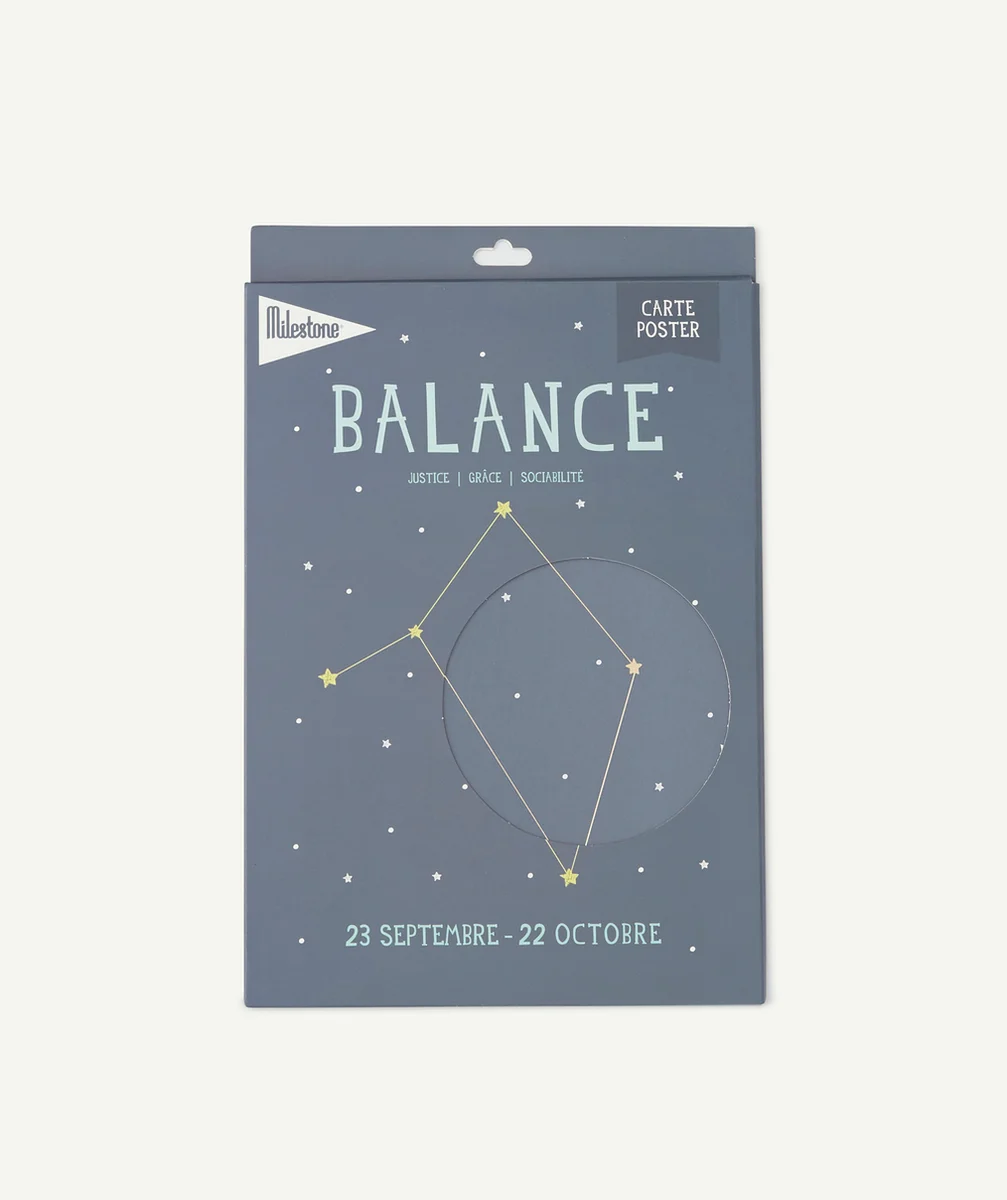 MILESTONECARTE POSTER ZODIAC BALANCE BÉBÉ