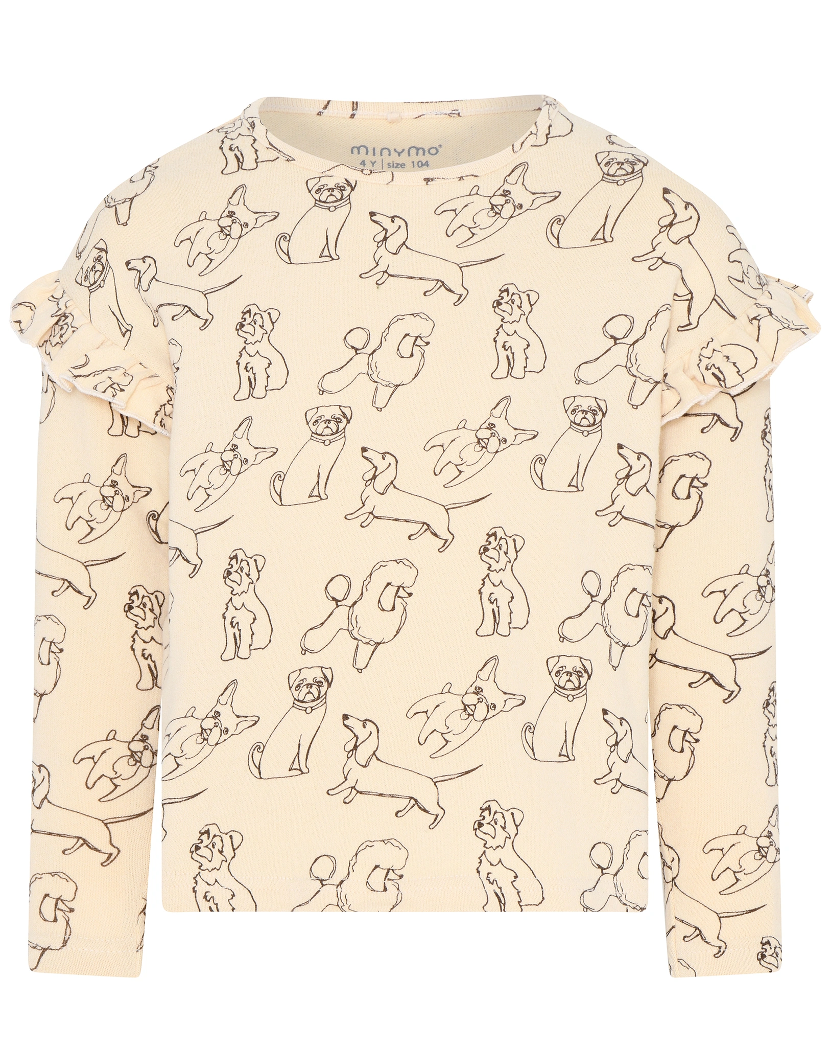 Langarmshirt HUNDEWELT in biscotti