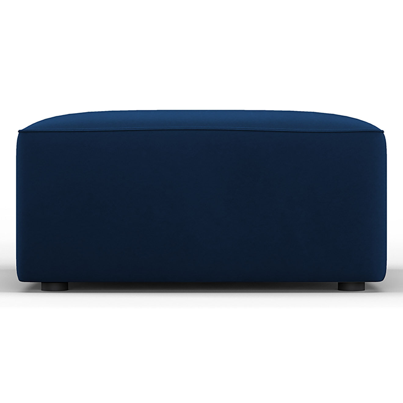 Mazzini Sofas Pouf Velours Ivy bleu roi - 106x80x35 cm
