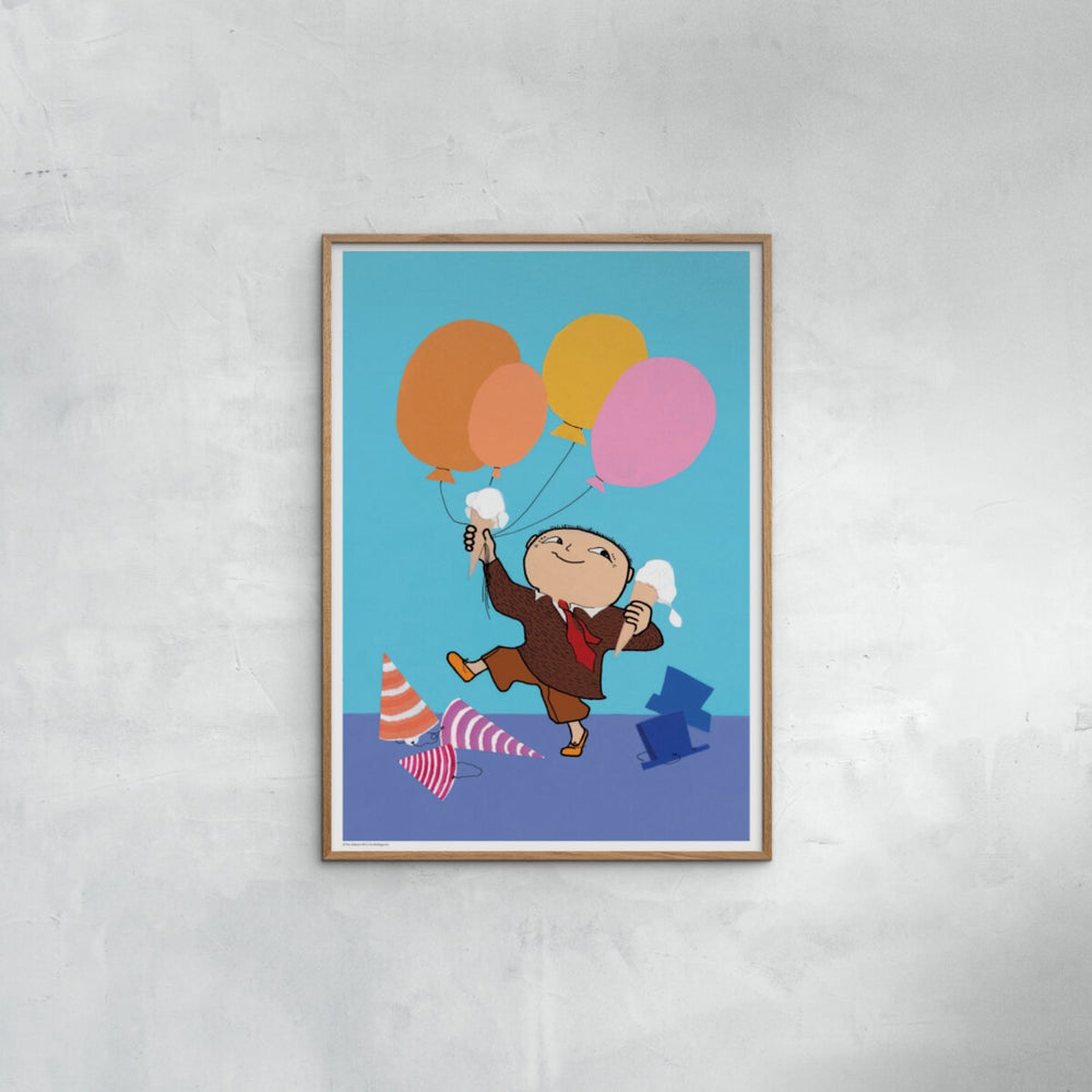 Køb Poster & Frame Alfons Åberg - Fødselsdagsfest - Balloner