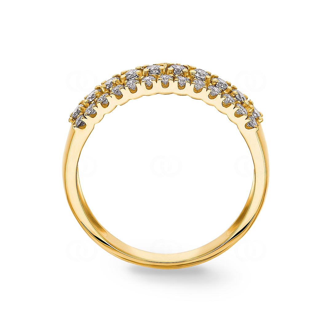 0.76 Karat Diamantring 750/18 K Gelbgold