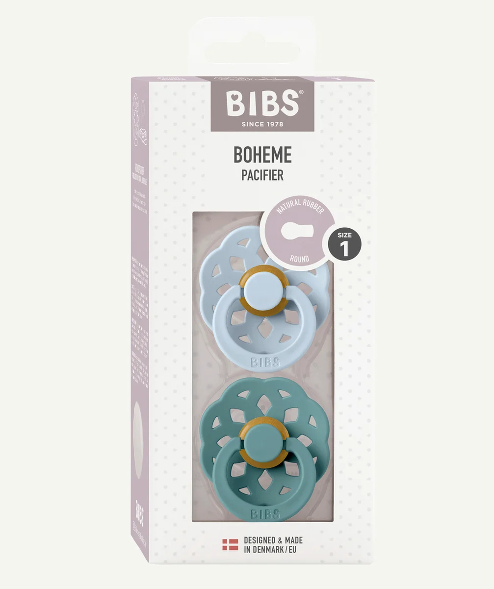 BIBSLOT DE 2 TÉTINES BOHÈME BLEU LAY TAILLE 1