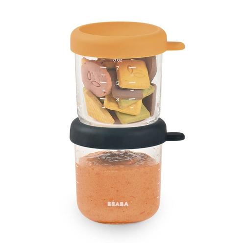 Coffret 2 Portions verre Honey/Bleu - BEABA