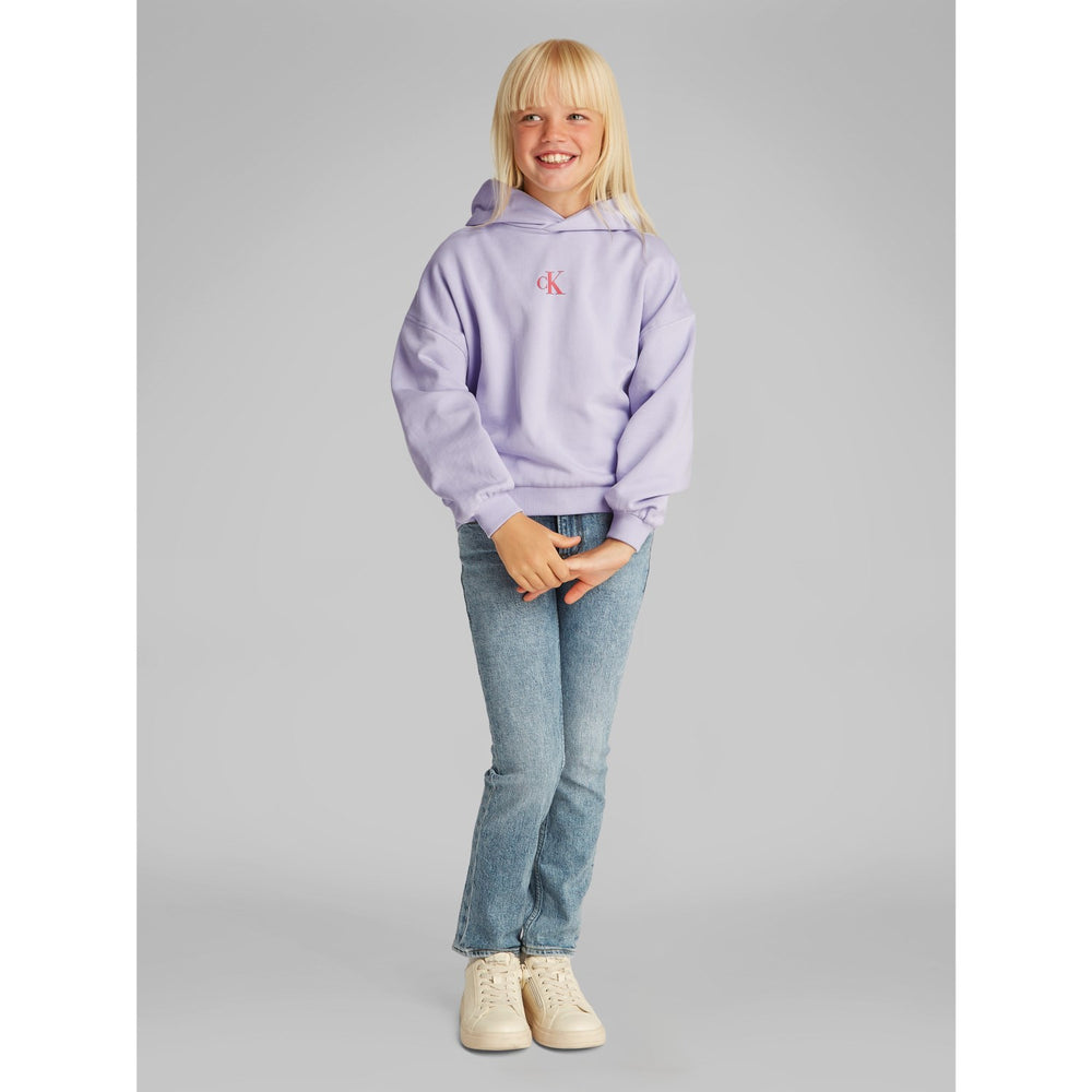 Køb Calvin Klein Purple Heather Flower Back Graphic Hættetrøje