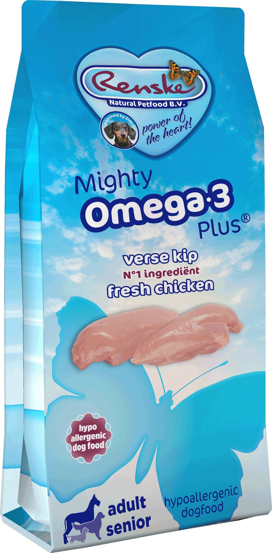 Renske hondenvoer Mighty Omega-3 Plus kip en rijst 3 kg