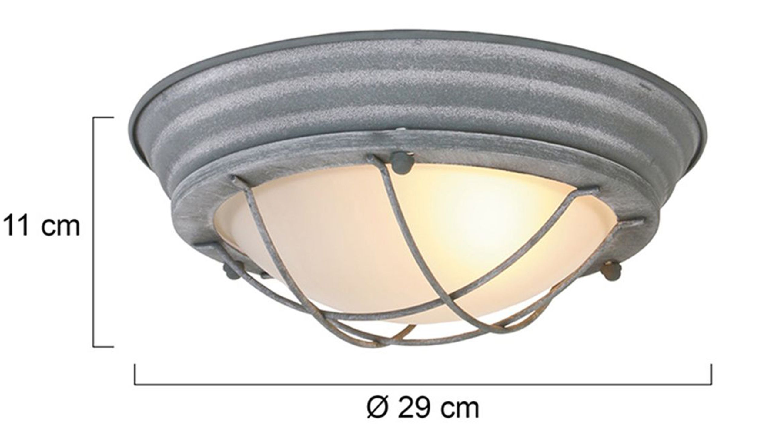 Plafondlamp 1357GR Lisanne Mexlite ⌀29  x H11 cm