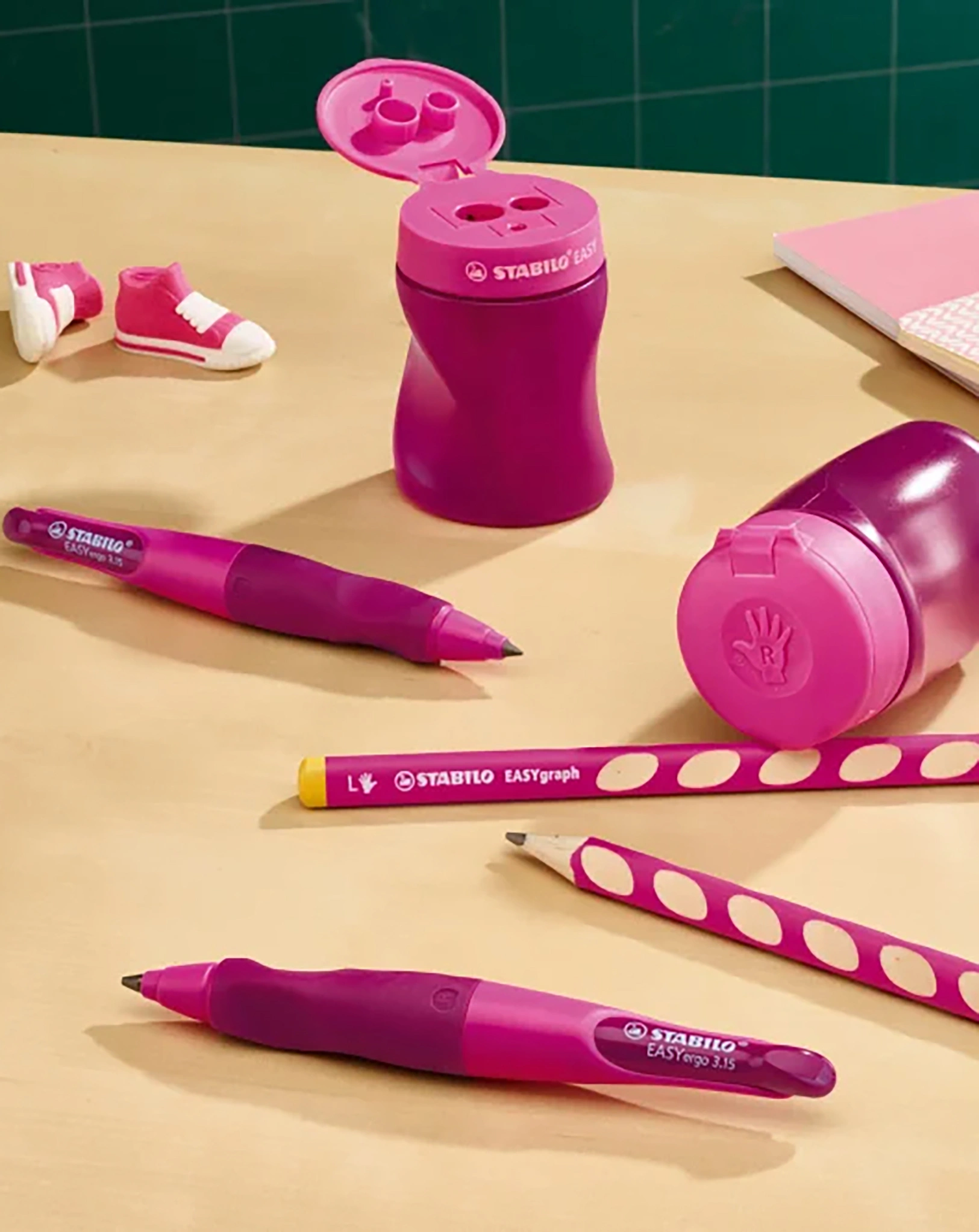 Druckbleistift EASYergo 3.15 mit Spitzer für Rechtshänder in pink/lila