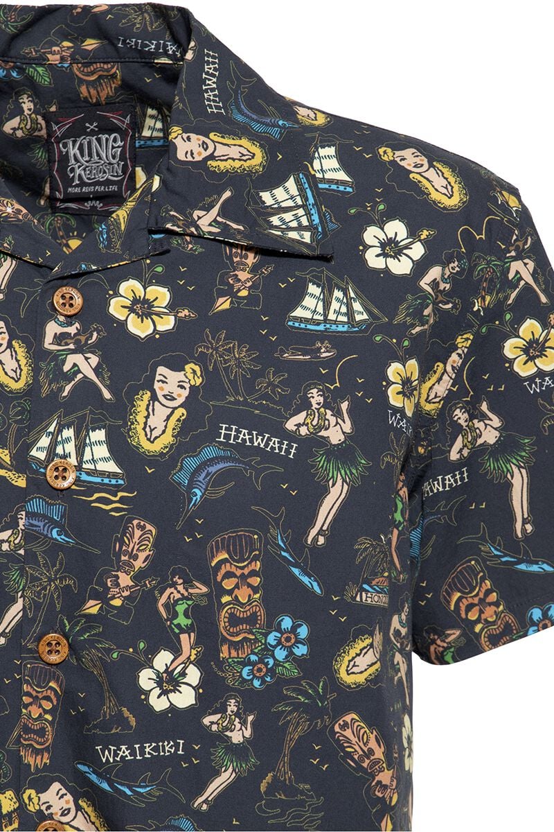 Chemise Deluxe Tropical Hawaiian-style | King Kerosin Chemise manches courtes