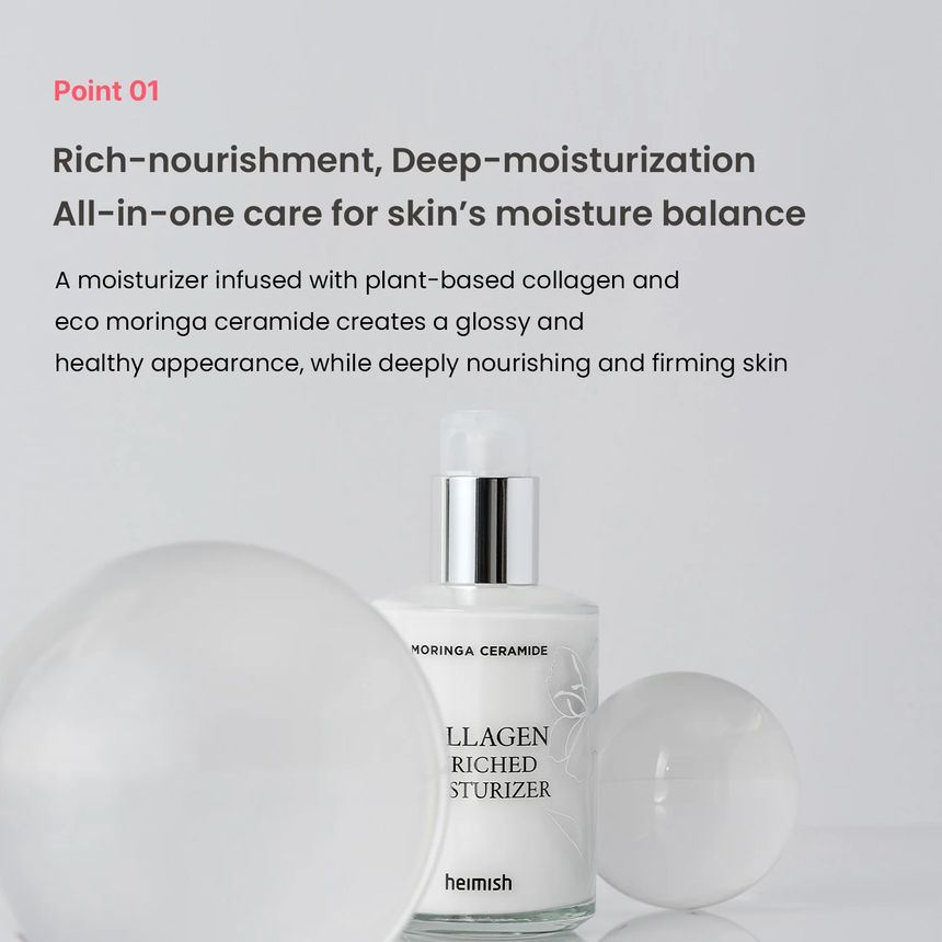 heimish - Moringa Ceramide Collageen Verrijkte Hydraterende Crème