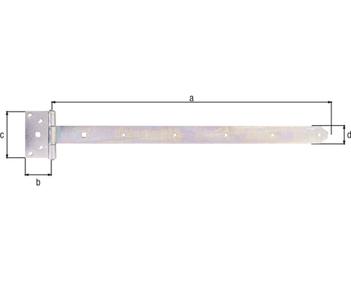Zware dwarsstrop type 126, 600 x 40 mm, verzinkt, dikfilm gepassiveerd
