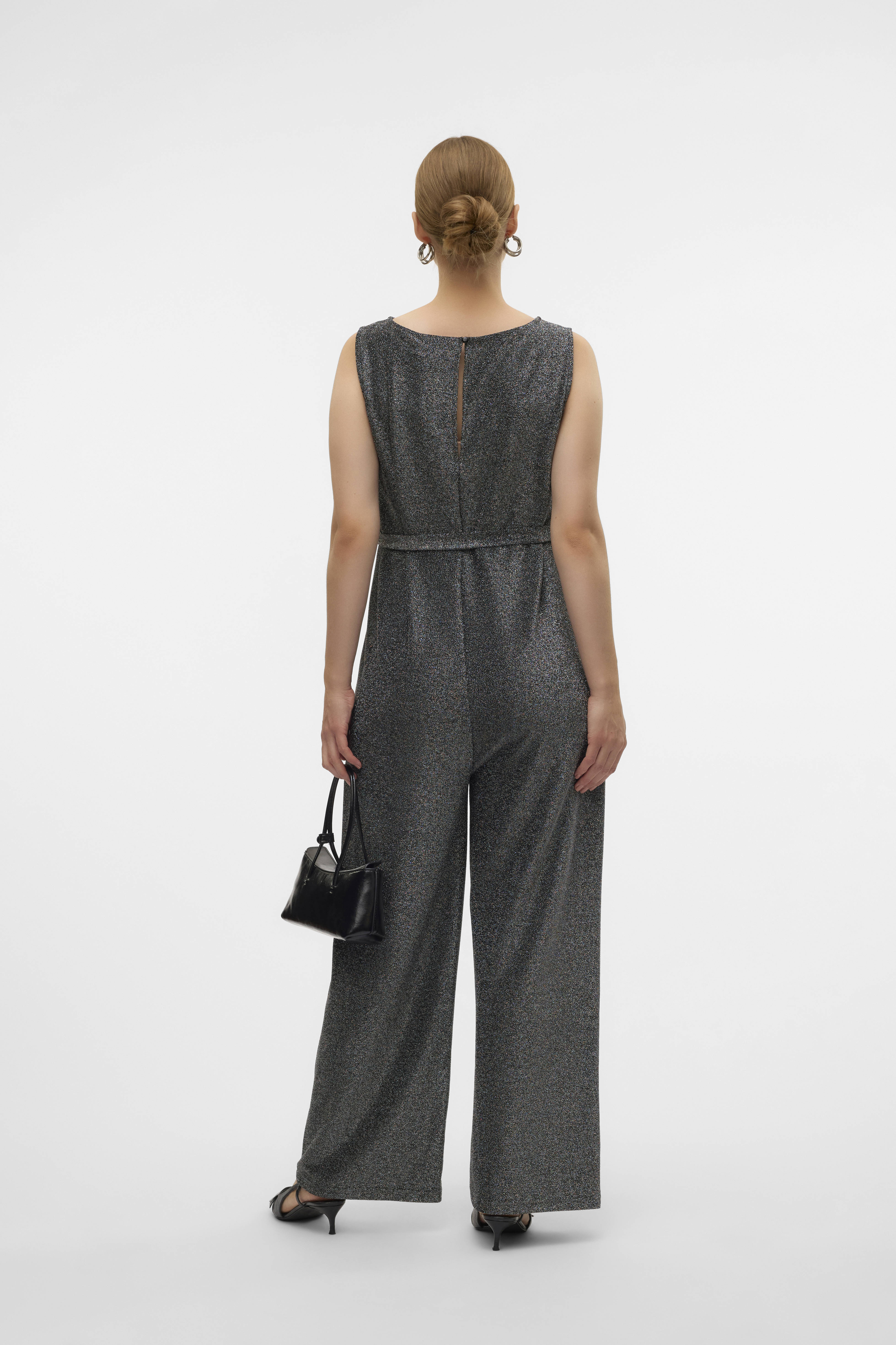 MAMALICIOUS zwangerschapsjumpsuit met glitters MLGLAM grijs