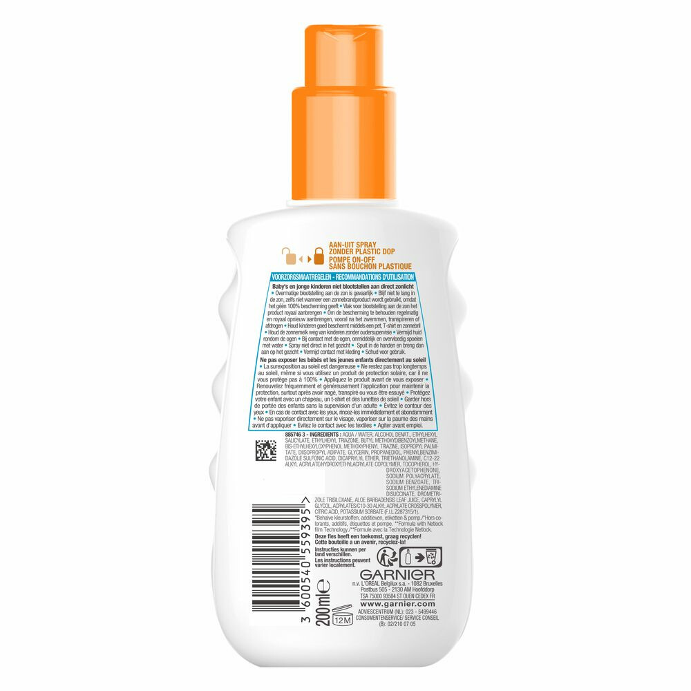 Garnier Ambre Solaire Sensitive Expert+ Kids Zonnebrandspray SPF 50+200 ml