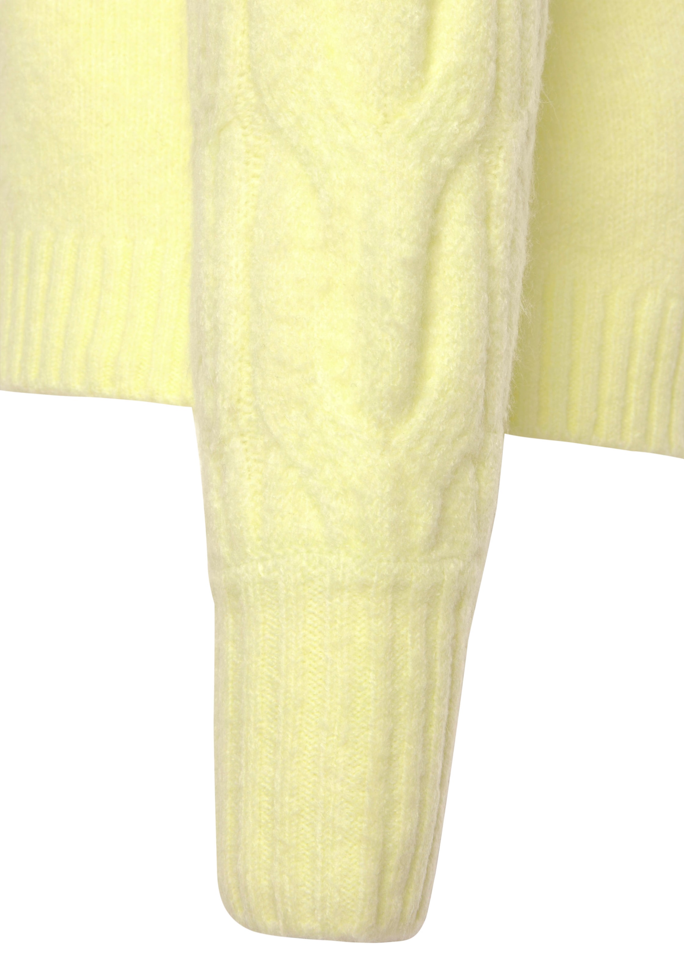 LASCANA Rundhalspullover , mit Zopfstrickdetails an den Ärmeln, farbenfroher Strickpullover