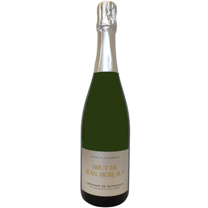 BRUT DE JEAN MERLAUT - Crémant de Bordeaux Blanc Sec - par Carton de 6 bouteilles 75 cl