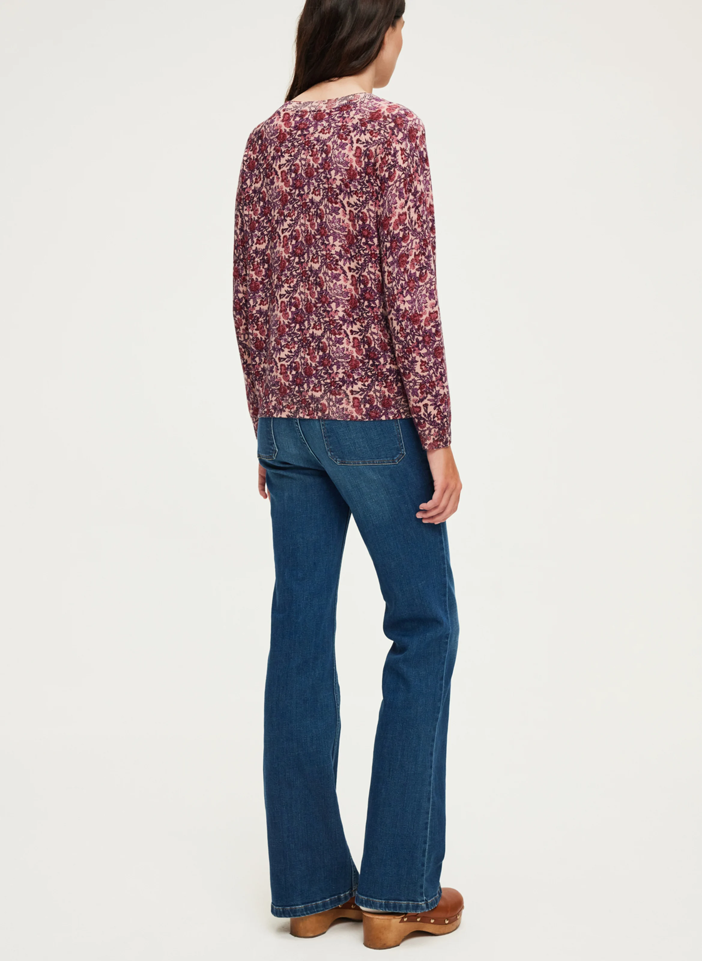 JALYSSA - Pull droit col rond en laine mélangé | Rouge