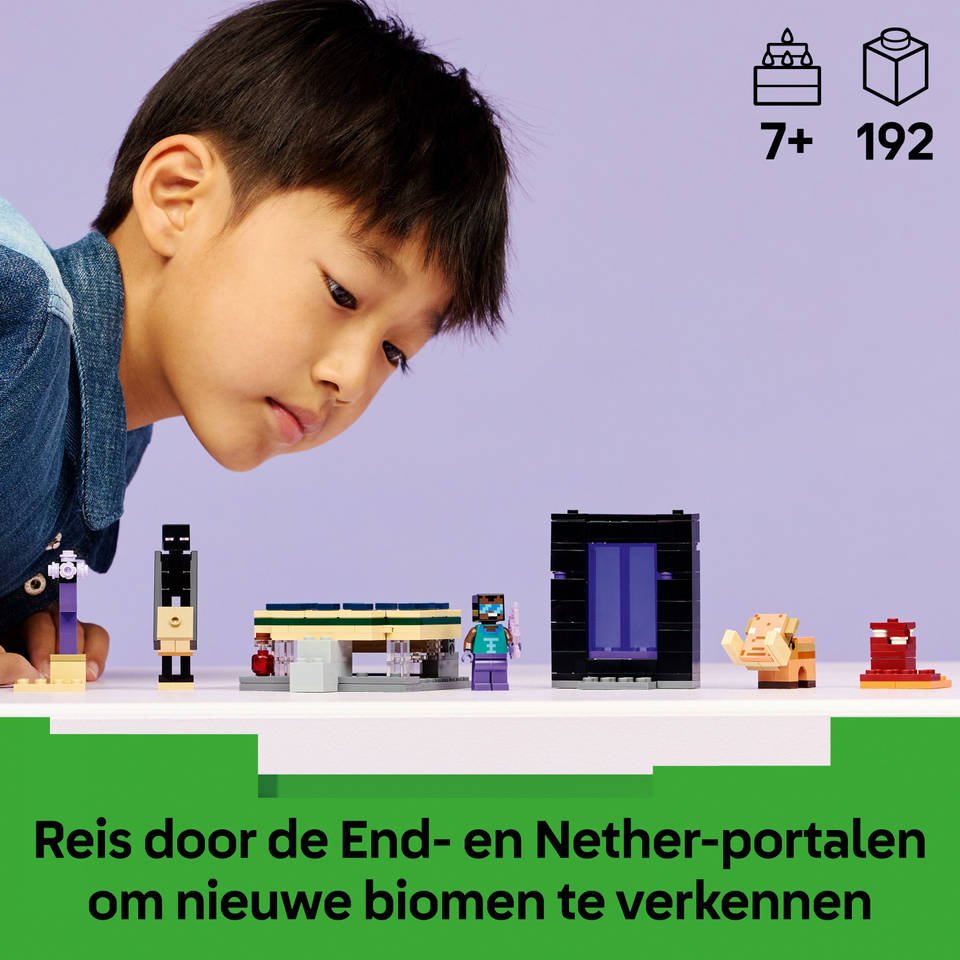 LEGO Minecraft Reis naar de Nether en het End-portaal 21584