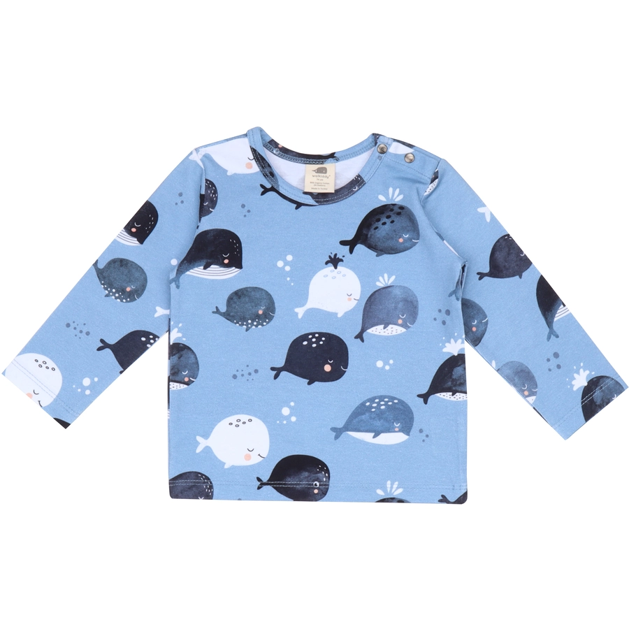 Walkiddy Shirt Cute Whales blau