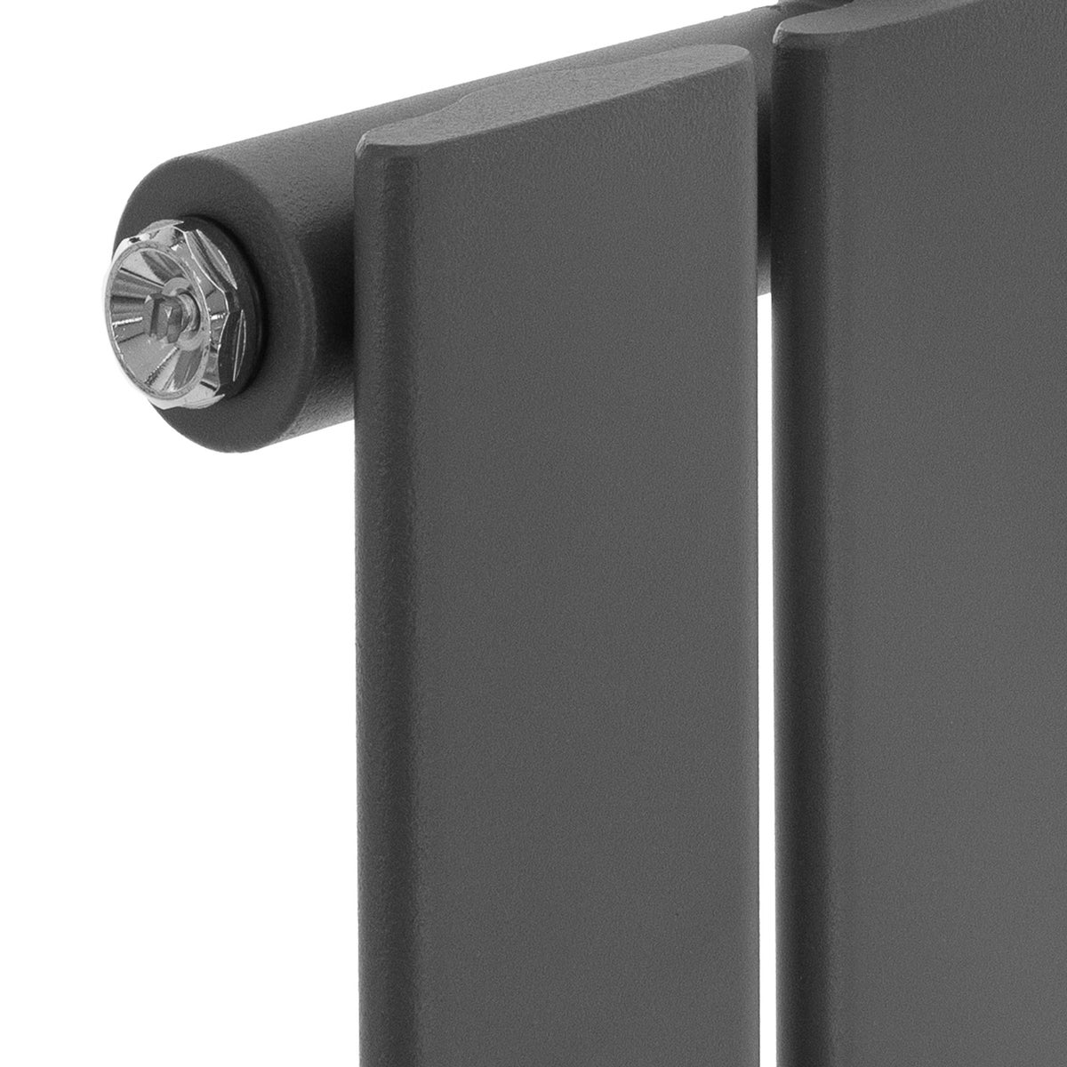 LuxeBath Stella designradiator, 1600 x 260 mm, antraciet, paneelradiator, middenaansluiting, enkellaags, vlak, verticaal, badkamerradiator, buisradiator, vlakke radiator, badkamerverwarming, badkamerwandverwarming
