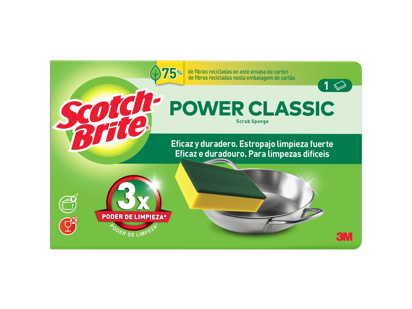 ESFREGÃO SCOTCH BRITE ESPONJA ANTIBACTERIANA 1UN