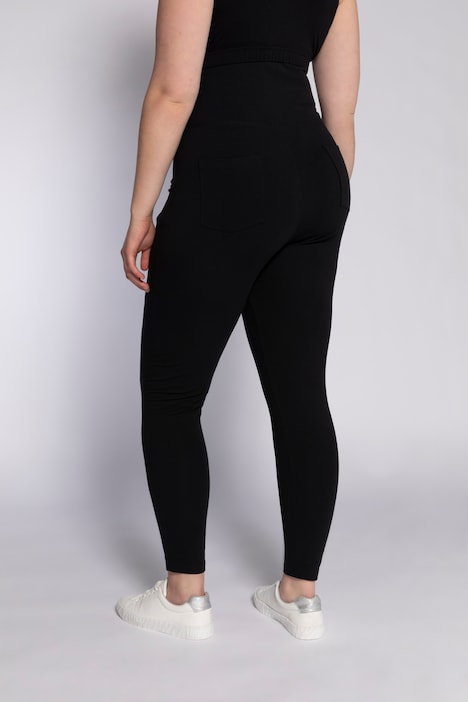 Bellieva-Leggings, breiter Elastikbund, Skinny Fit, Biobaumwolle, GOTS