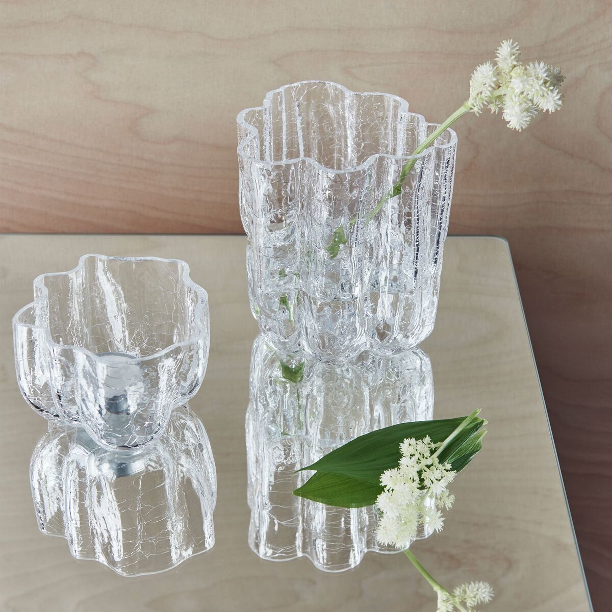 Crackle vase 12,1 cm, klar