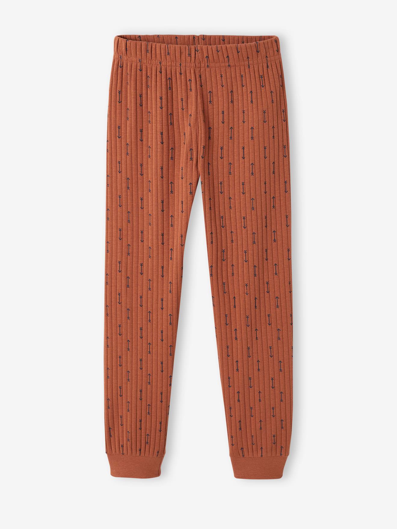 Pijama de malha canelada 
