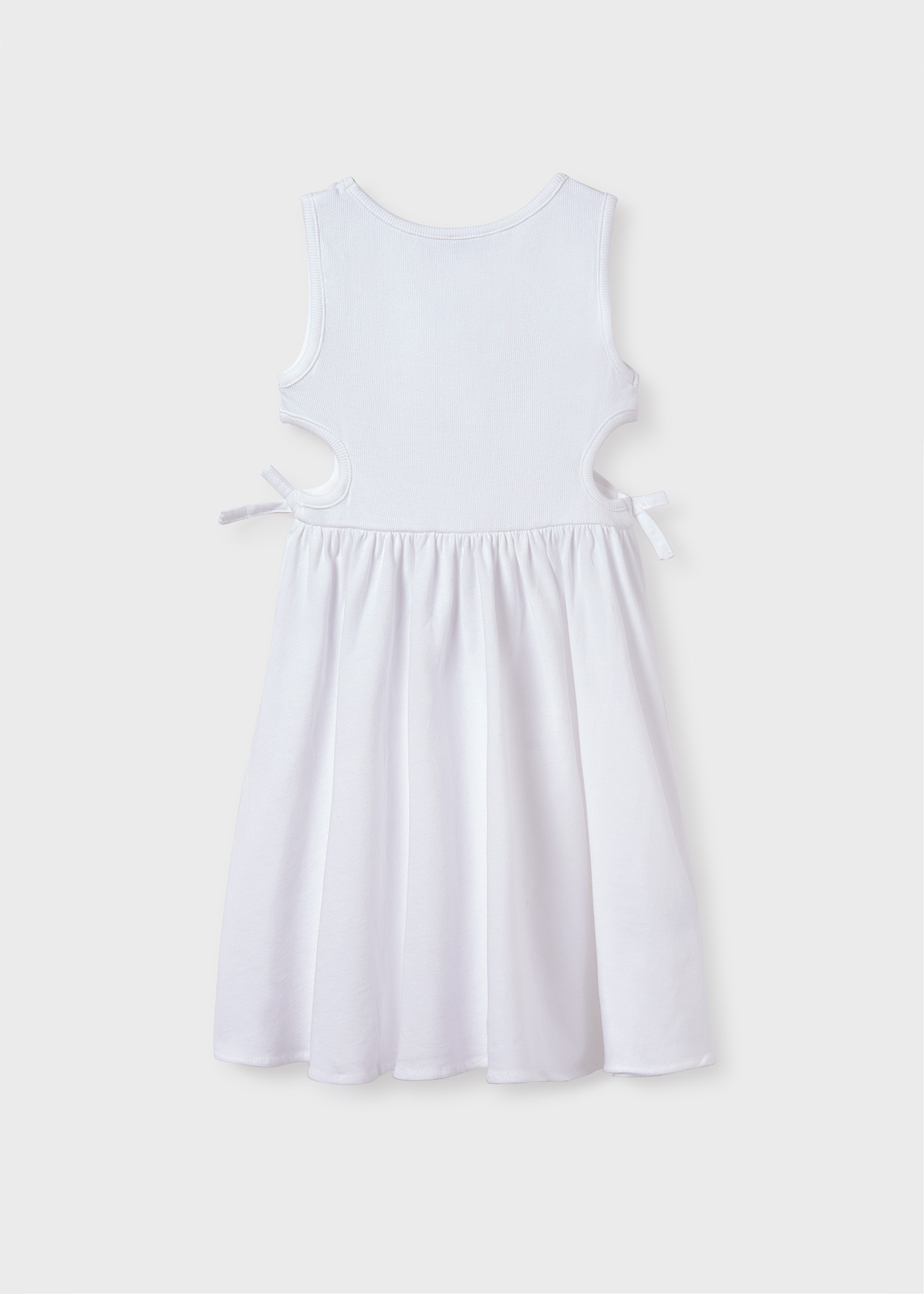 Vestido canelado com recortes em formato de abóbora para meninas