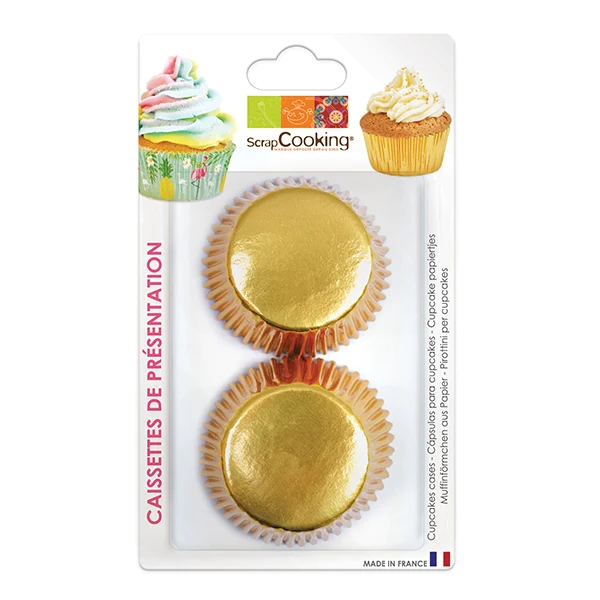 Caissettes dorées 48 pièces Scrapcooking