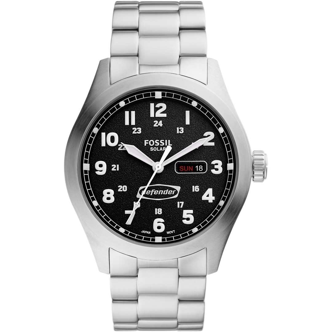 Fossil Defender Solar 46 Silbrig