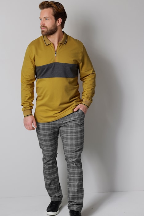John F. Gee Sweatshirt, Troyerkragen, Streifen, bis 72/74