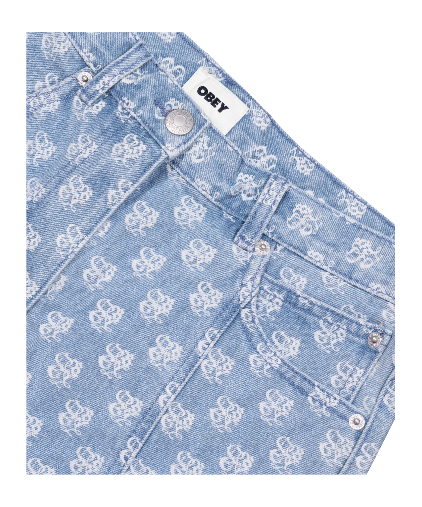 Obey Clash denim Short Damen Blau