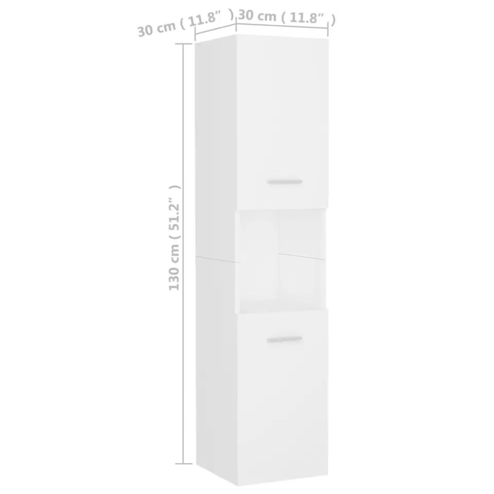 vidaXL - Badkamermeubelset - Wit - Bewerkt hout - 41 x 38.5 x 46 cm