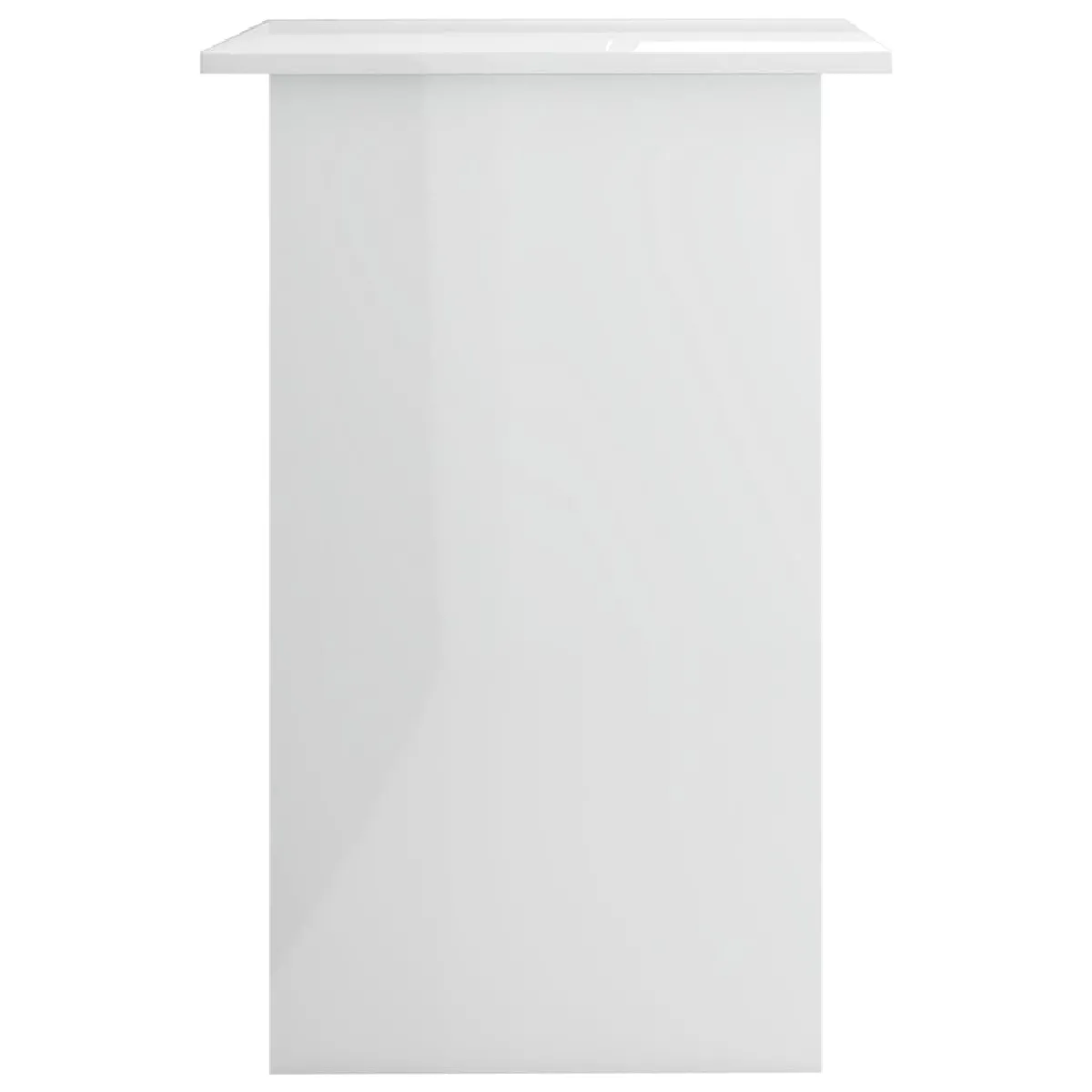 Helloshop26 Bureau brillant blanc 90 cm