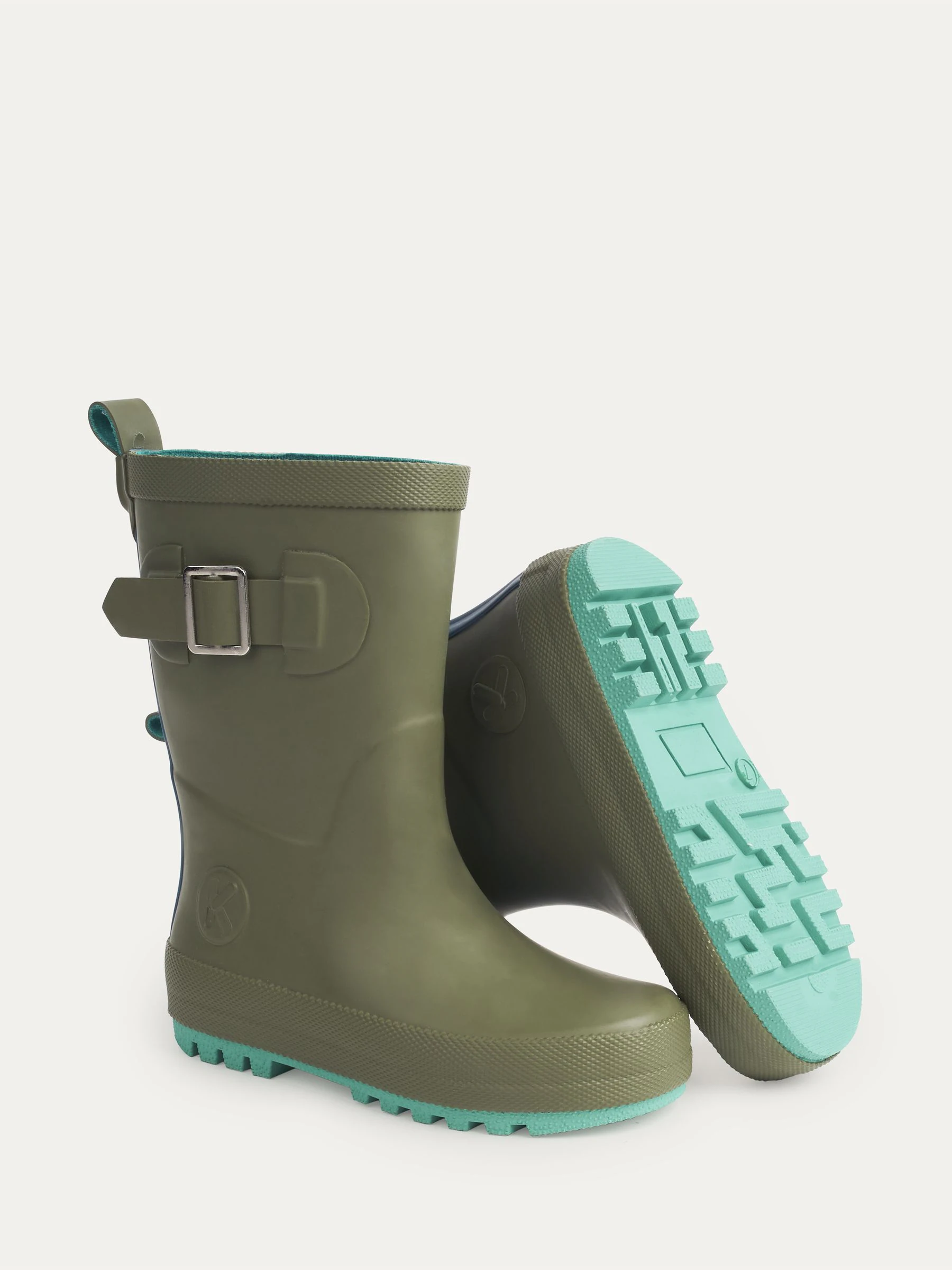 Groen - KIDLY By MORI regenlaarzen met katoenen voering