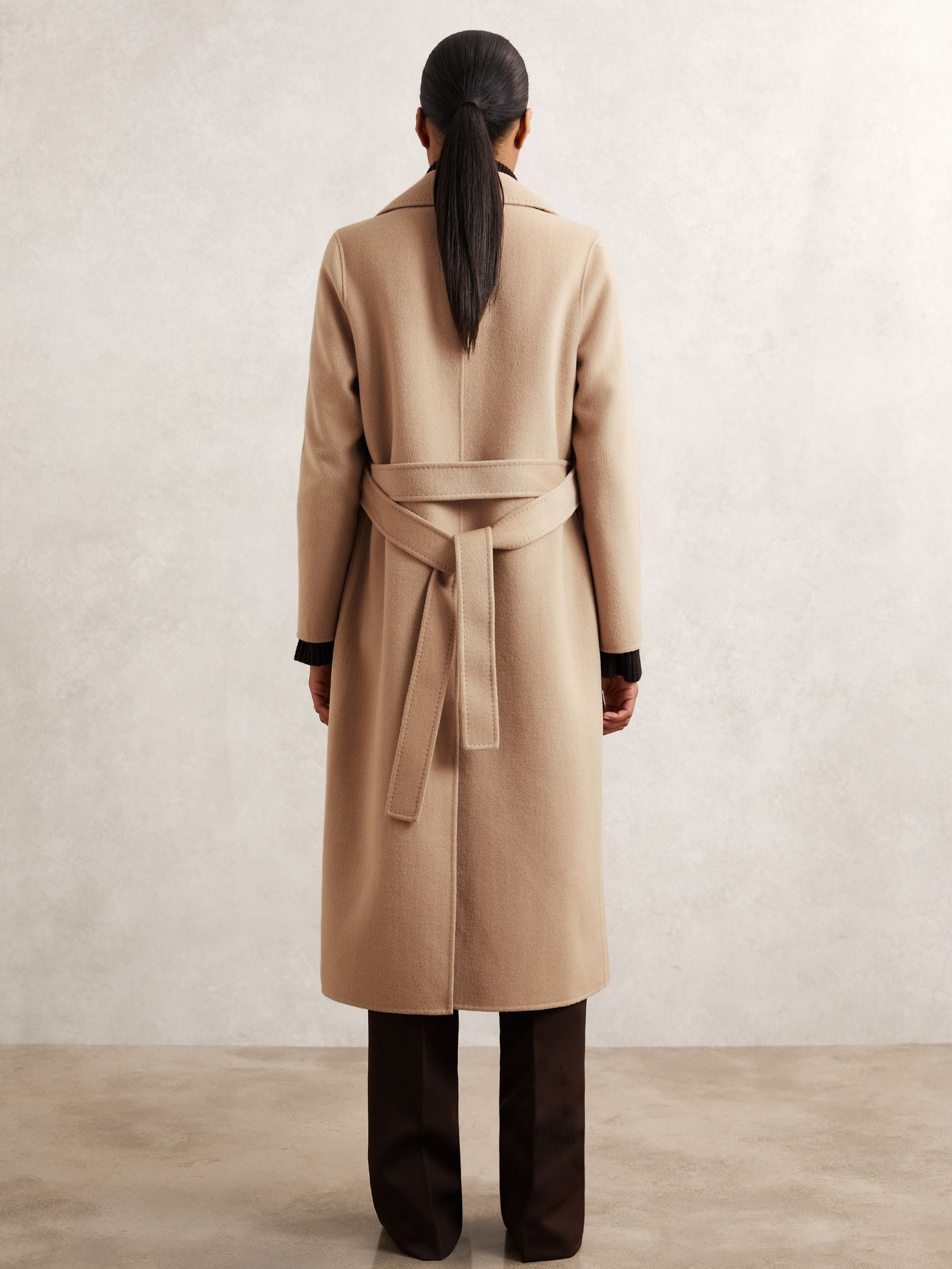 Neutraal - Reiss Rene Double-Breasted Blindseam Coat Wool-Blend