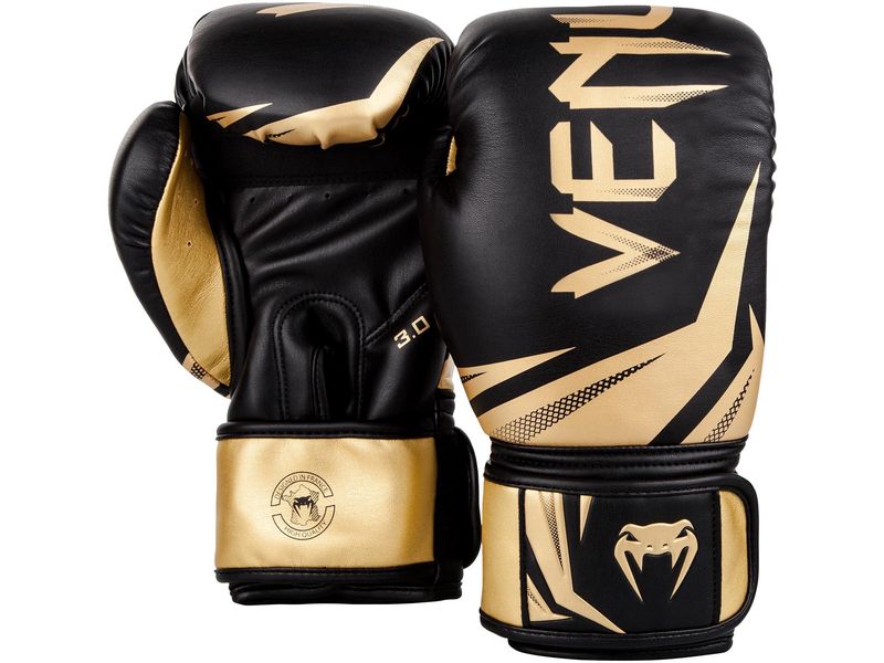 Venum Challenger 3.0 Boxing Gloves Gold/Schwarz, 16 oz Boxhandschuhe