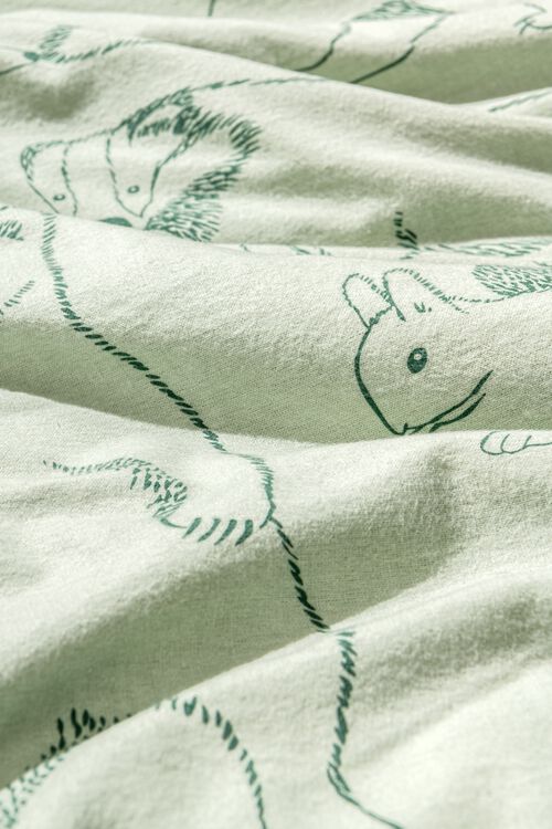 housse de couette enfant - 140x200 - flanelle - ours