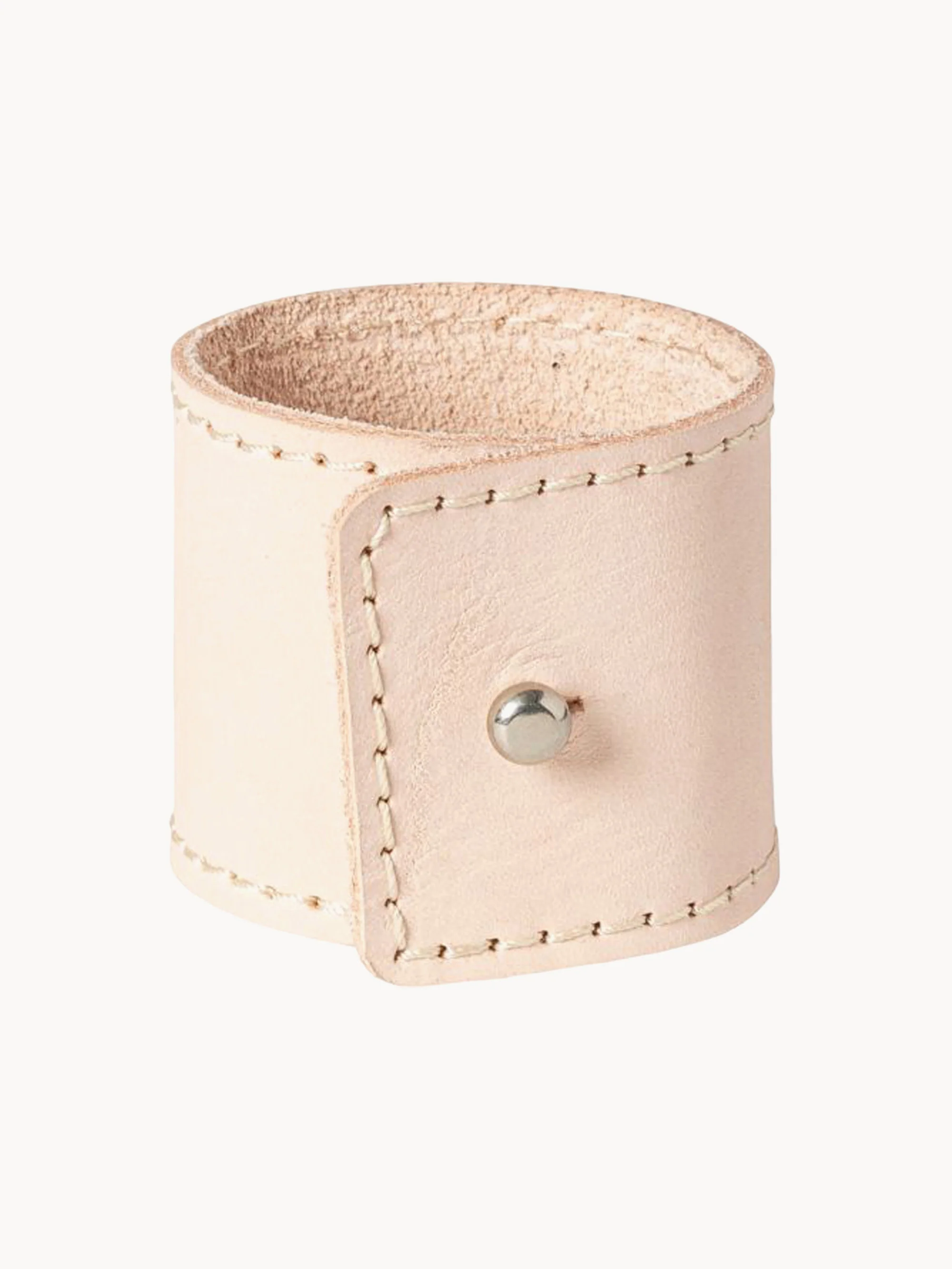 Leren servetringen Blush, 4-delig
