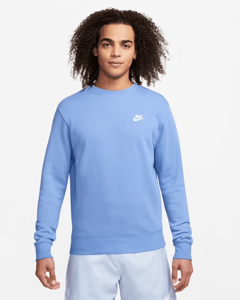 Sweat-shirt Nike Sportswear Club Fleece Bleu & Blanc pour homme